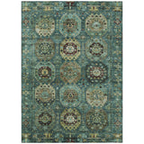 Addison Chantille ACN2024 Medallions Machine Made Traditional Teal Rug