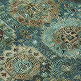 Addison Chantille ACN2024 Medallions Machine Made Traditional Teal Rug