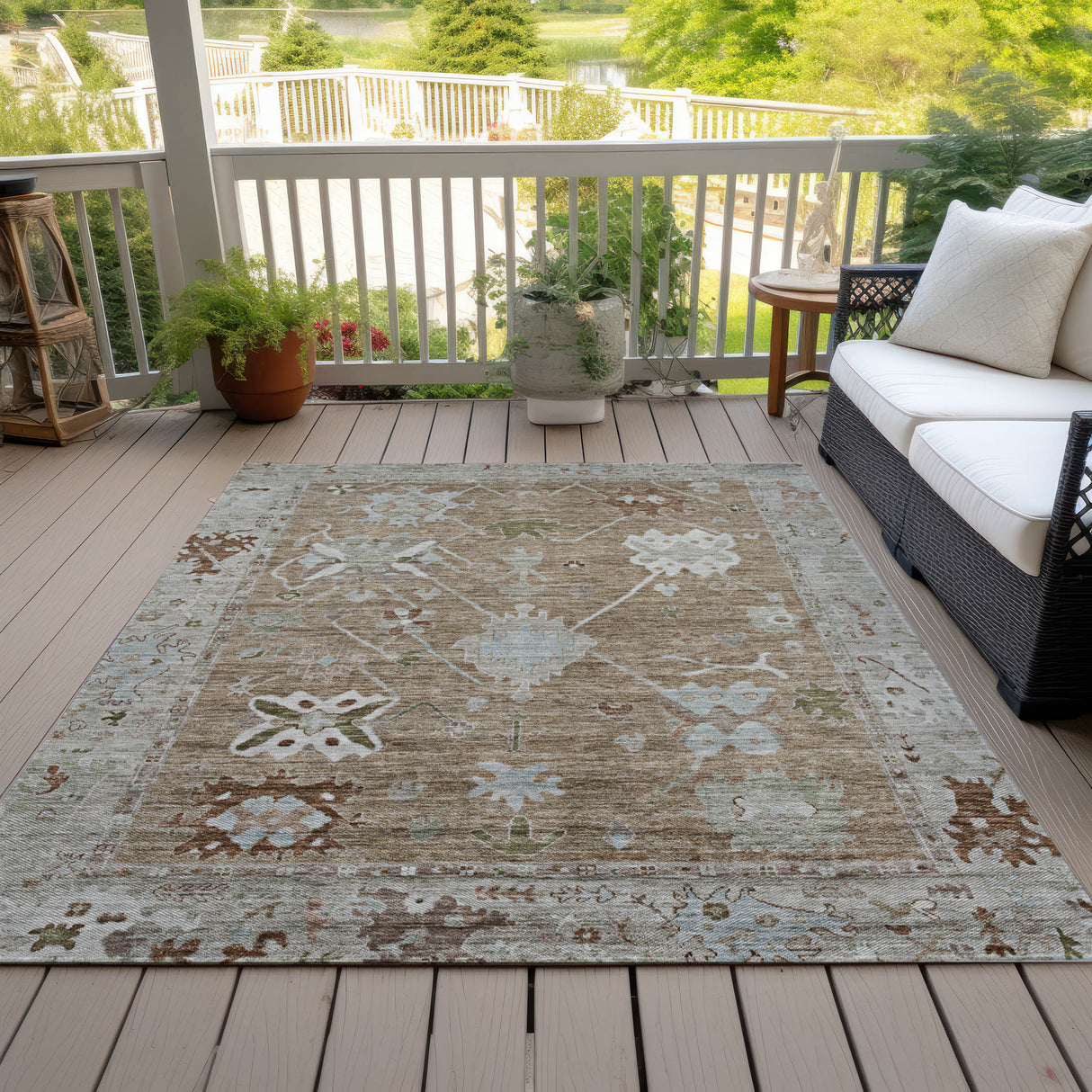 Addison Chantille ACN2025 Global Machine Made Traditional Brown Rug