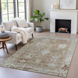 Addison Chantille ACN2025 Global Machine Made Traditional Brown Rug