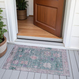 Addison Chantille ACN2025 Global Machine Made Traditional Green Rug