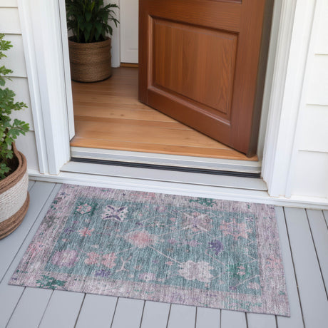 Addison Chantille ACN2025 Global Machine Made Traditional Green Rug