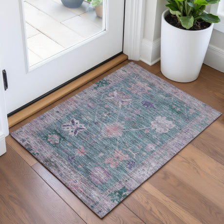 Addison Chantille ACN2025 Global Machine Made Traditional Green Rug