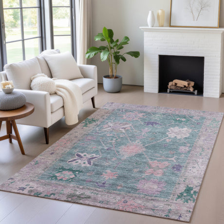 Addison Chantille ACN2025 Global Machine Made Traditional Green Rug