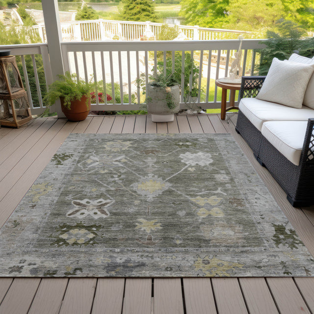 Addison Chantille ACN2025 Global Machine Made Traditional Pewter Rug