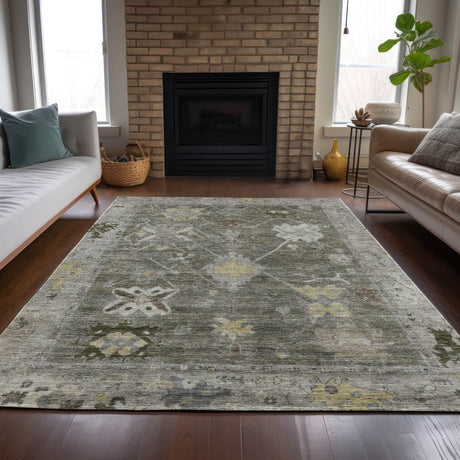 Addison Chantille ACN2025 Global Machine Made Traditional Pewter Rug