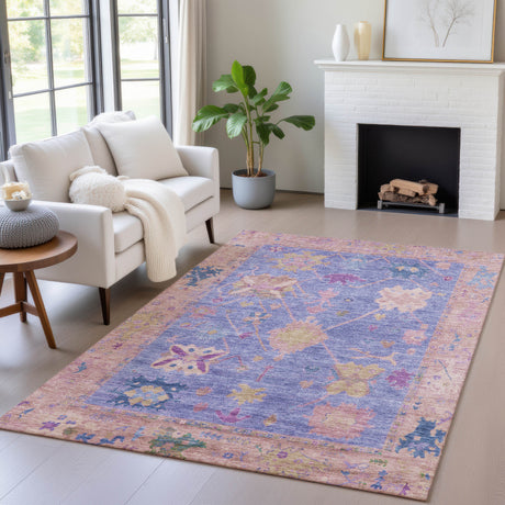 Addison Chantille ACN2025 Global Machine Made Traditional Purple Rug