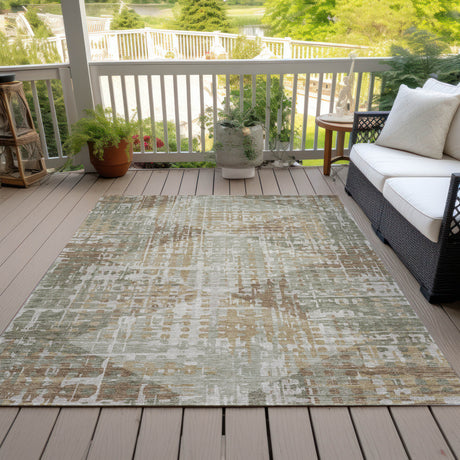 Addison Chantille ACN2026 Geometric Machine Made Transitional Aloe Rug