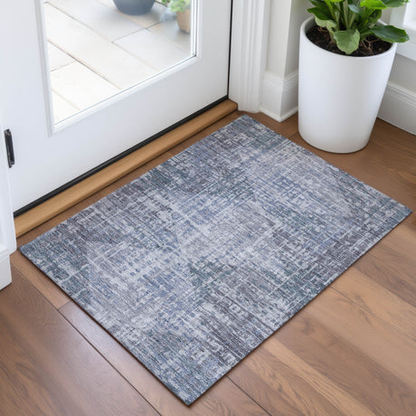 Addison Chantille ACN2026 Geometric Machine Made Transitional Blue Rug