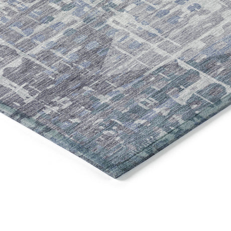 Addison Chantille ACN2026 Geometric Machine Made Transitional Blue Rug
