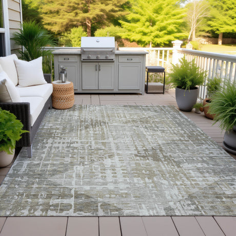 Addison Chantille ACN2026 Geometric Machine Made Transitional Pewter Rug