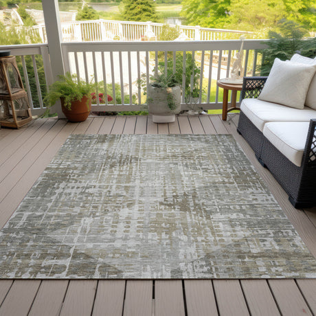 Addison Chantille ACN2026 Geometric Machine Made Transitional Pewter Rug