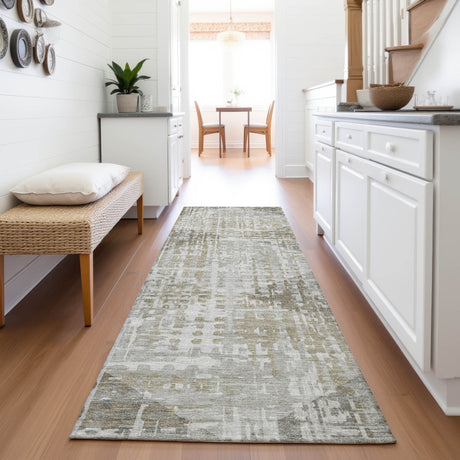 Addison Chantille ACN2026 Geometric Machine Made Transitional Pewter Rug