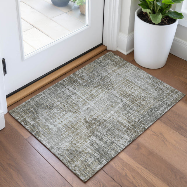 Addison Chantille ACN2026 Geometric Machine Made Transitional Pewter Rug