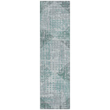 Addison Chantille ACN2026 Geometric Machine Made Transitional Teal Rug