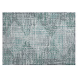 Addison Chantille ACN2026 Geometric Machine Made Transitional Teal Rug
