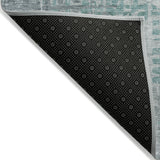 Addison Chantille ACN2026 Geometric Machine Made Transitional Teal Rug