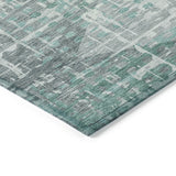 Addison Chantille ACN2026 Geometric Machine Made Transitional Teal Rug