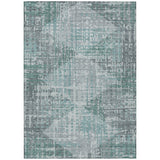 Addison Chantille ACN2026 Geometric Machine Made Transitional Teal Rug
