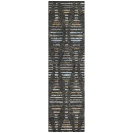Addison Chantille ACN2027 Stripes Machine Made Transitional Coffee Rug