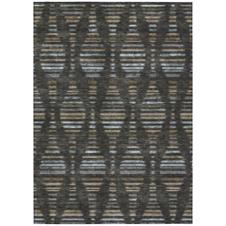Addison Chantille ACN2027 Stripes Machine Made Transitional Coffee Rug
