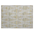 Addison Chantille ACN2027 Stripes Machine Made Transitional Ivory Rug