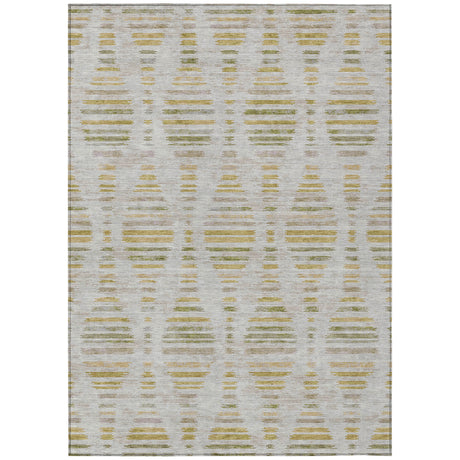 Addison Chantille ACN2027 Stripes Machine Made Transitional Ivory Rug