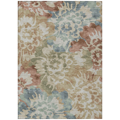 Addison Chantille ACN2028 Floral Machine Made Transitional Paprika Rug