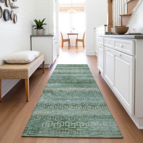Addison Chantille ACN2029 Stripes Machine Made Transitional Aloe Rug