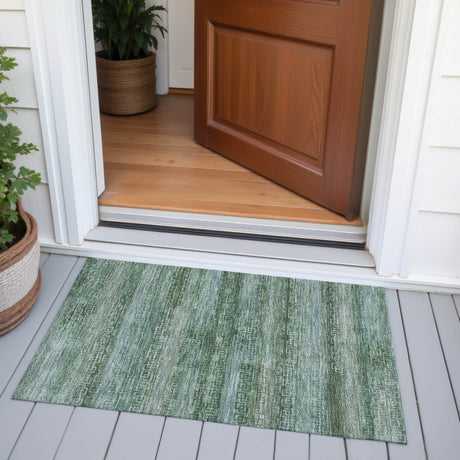Addison Chantille ACN2029 Stripes Machine Made Transitional Aloe Rug