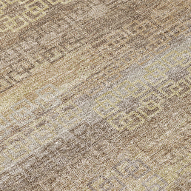 Addison Chantille ACN2029 Stripes Machine Made Transitional Beige Rug