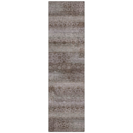 Addison Chantille ACN2029 Stripes Machine Made Transitional Chocolate Rug