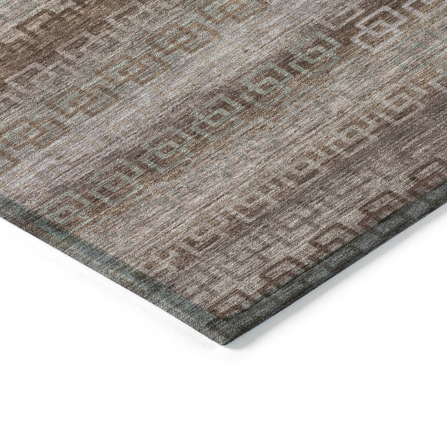 Addison Chantille ACN2029 Stripes Machine Made Transitional Chocolate Rug