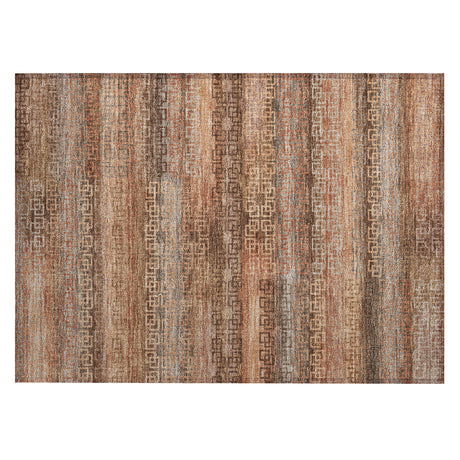 Addison Chantille ACN2029 Stripes Machine Made Transitional Copper Rug