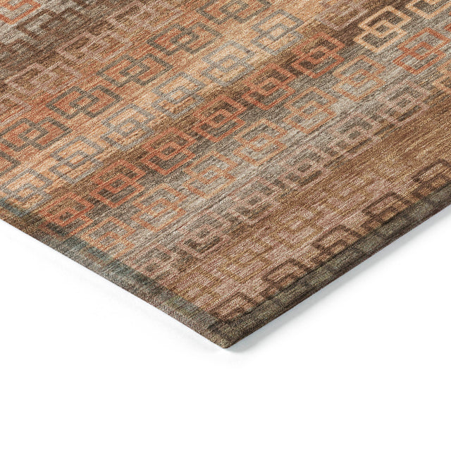 Addison Chantille ACN2029 Stripes Machine Made Transitional Copper Rug