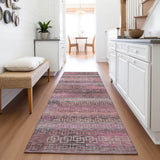 Addison Chantille ACN2029 Stripes Machine Made Transitional Pink Rug