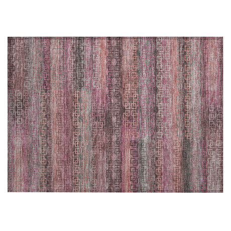 Addison Chantille ACN2029 Stripes Machine Made Transitional Pink Rug