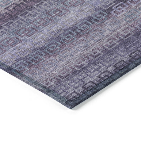 Addison Chantille ACN2029 Stripes Machine Made Transitional Plum Rug