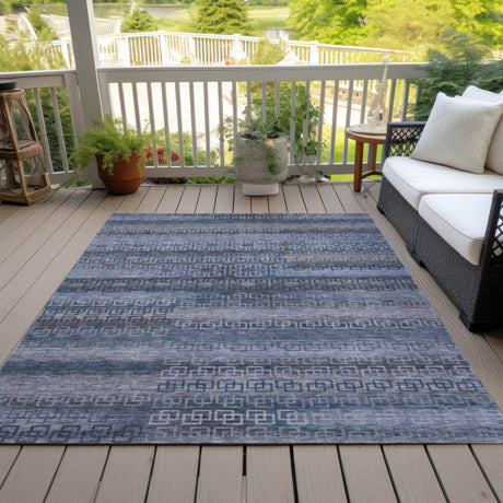 Addison Chantille ACN2029 Stripes Machine Made Transitional Taupe Rug