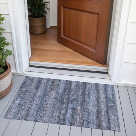 Addison Chantille ACN2029 Stripes Machine Made Transitional Taupe Rug