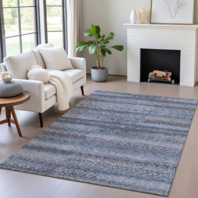 Addison Chantille ACN2029 Stripes Machine Made Transitional Taupe Rug