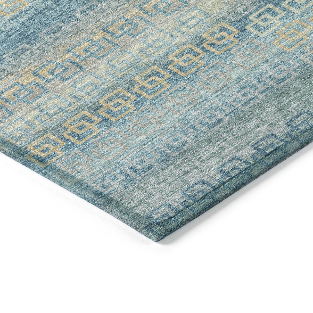 Addison Chantille ACN2029 Stripes Machine Made Transitional Teal Rug