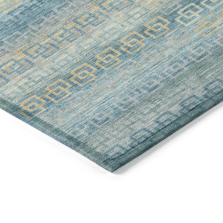 Addison Chantille ACN2029 Stripes Machine Made Transitional Teal Rug
