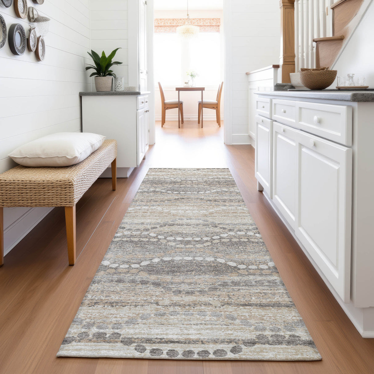 Addison Chantille ACN2030 Gradient Machine Made Transitional Beige Rug