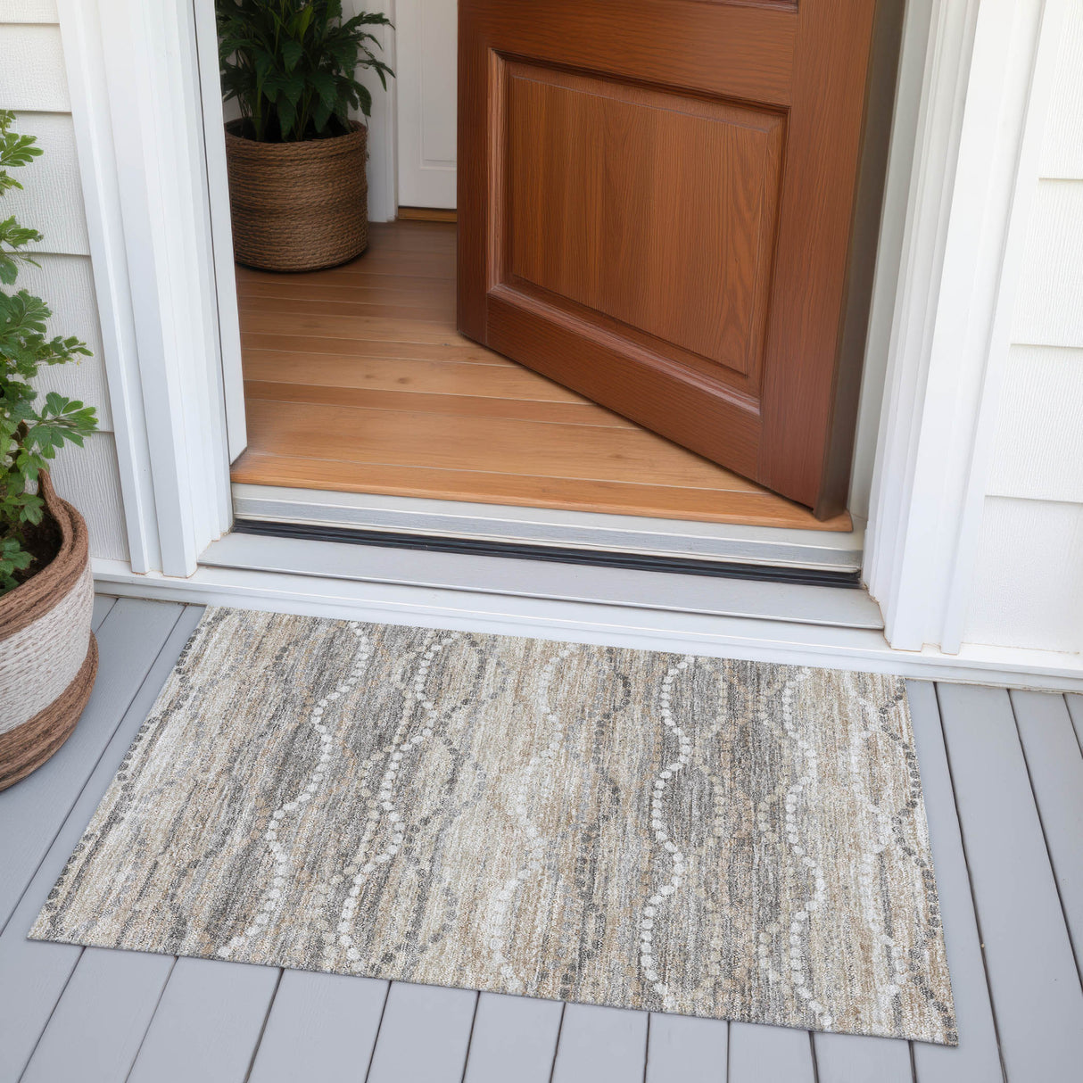 Addison Chantille ACN2030 Gradient Machine Made Transitional Beige Rug