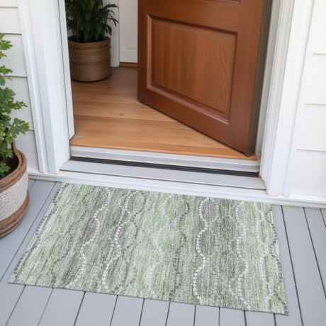 Addison Chantille ACN2030 Gradient Machine Made Transitional Green Rug