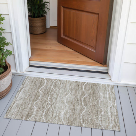 Addison Chantille ACN2030 Gradient Machine Made Transitional Khaki Rug
