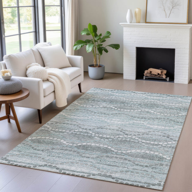 Addison Chantille ACN2030 Gradient Machine Made Transitional Teal Rug