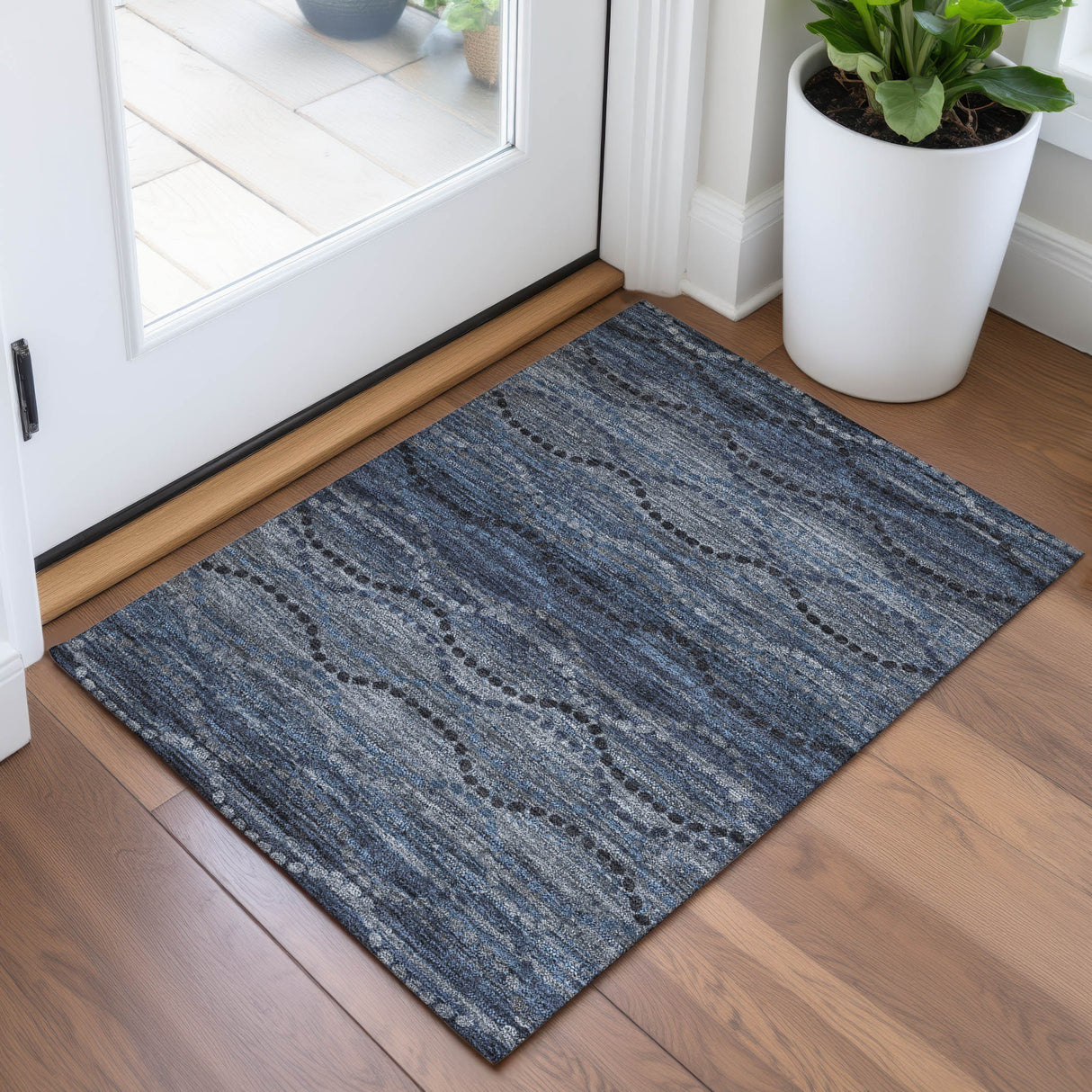 Addison Chantille ACN2031 Gradient Machine Made Transitional Navy Rug
