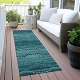 Addison Chantille ACN2031 Gradient Machine Made Transitional Turquoise Rug